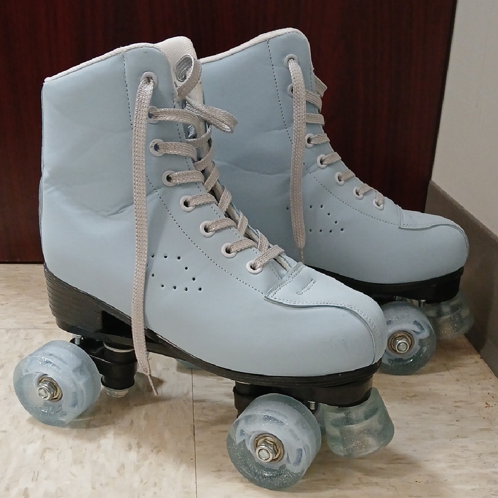 Light Blue Roller Skates